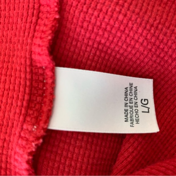 Victoria’s Secret Red Cotton Pajama Top: Crewneck, Long Sleeves Large - Picture 6 of 7